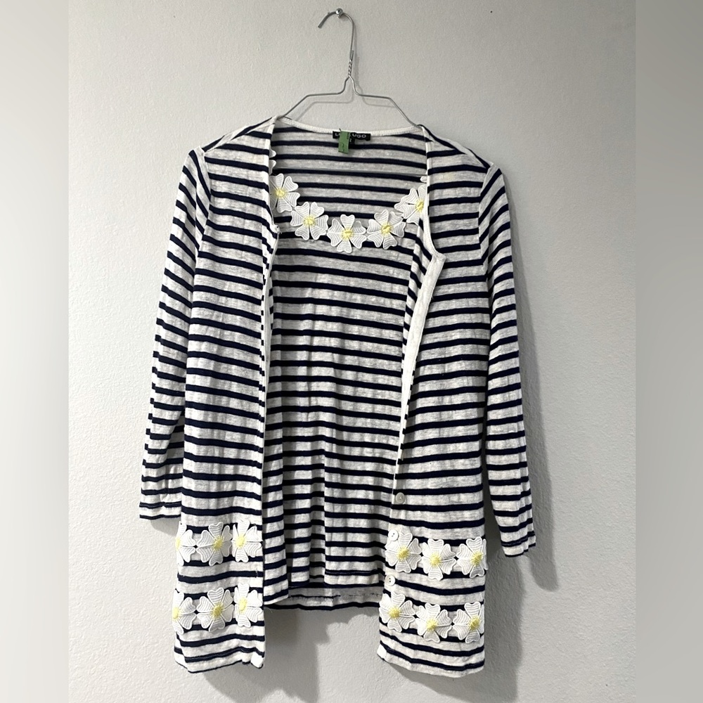 Leo & Ugo Womens Striped Cárdigan and Tank Top Set